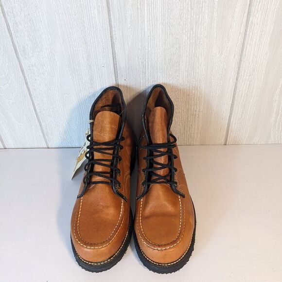 Golden Retriever Brown Leather Boots Neoprene Cushion Oil Resistant 10D NWT - Picture 4 of 13